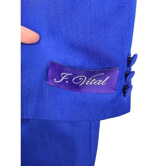 J. Vital Boys 2 PC Formal Dress Suit Royal Blue Jacket 20R Pants 31 - NWT - Picture 4 of 9